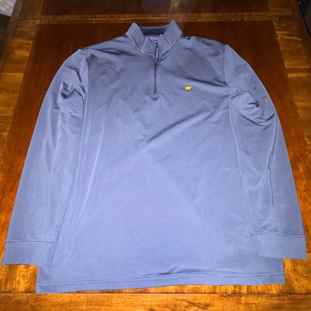 Jack Nicklaus Quarter Zip Pullover XL Blue Performance Golf Mock Neck